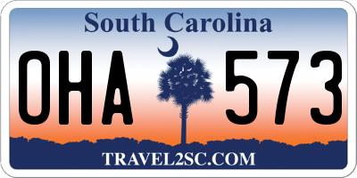 SC license plate OHA573