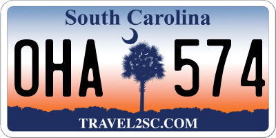 SC license plate OHA574