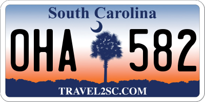 SC license plate OHA582