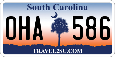 SC license plate OHA586