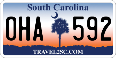 SC license plate OHA592