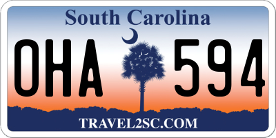 SC license plate OHA594