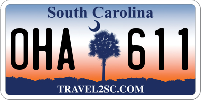 SC license plate OHA611