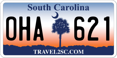 SC license plate OHA621