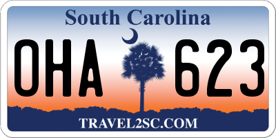 SC license plate OHA623