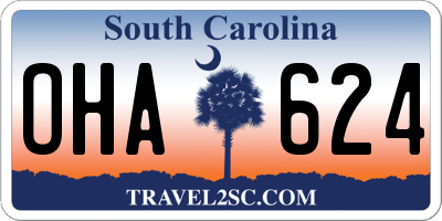 SC license plate OHA624