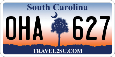 SC license plate OHA627
