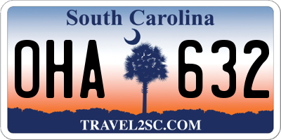 SC license plate OHA632