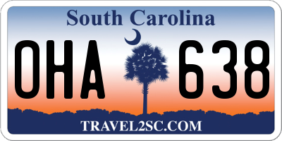 SC license plate OHA638