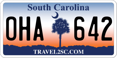SC license plate OHA642