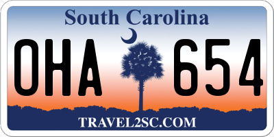 SC license plate OHA654