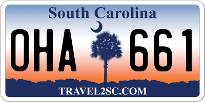 SC license plate OHA661