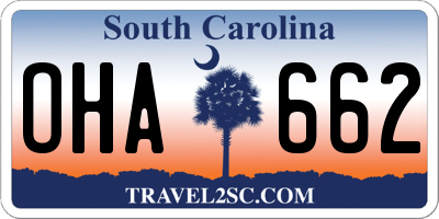 SC license plate OHA662