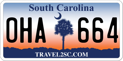 SC license plate OHA664