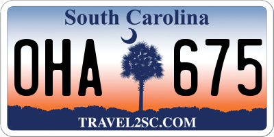 SC license plate OHA675