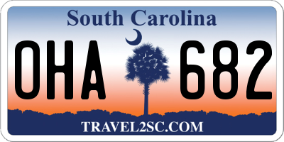 SC license plate OHA682