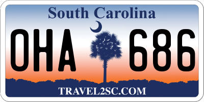SC license plate OHA686