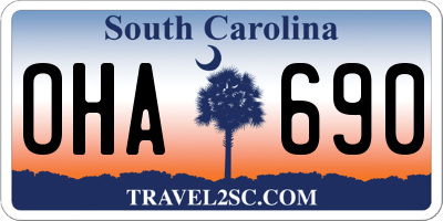 SC license plate OHA690