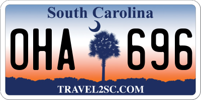 SC license plate OHA696