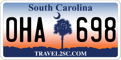 SC license plate OHA698