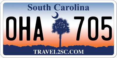 SC license plate OHA705