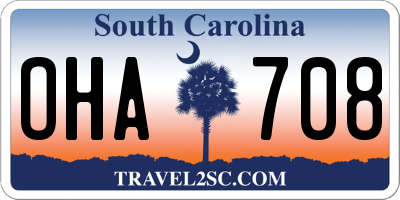 SC license plate OHA708