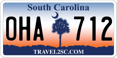 SC license plate OHA712