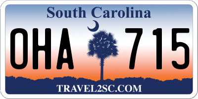 SC license plate OHA715