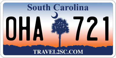 SC license plate OHA721