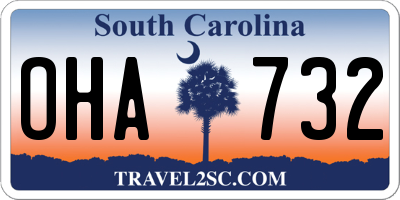 SC license plate OHA732