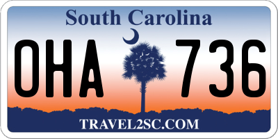 SC license plate OHA736