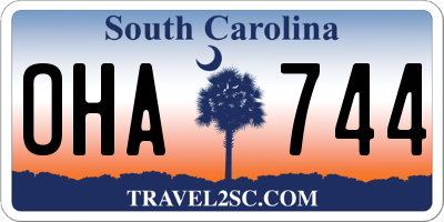 SC license plate OHA744