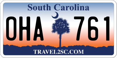SC license plate OHA761