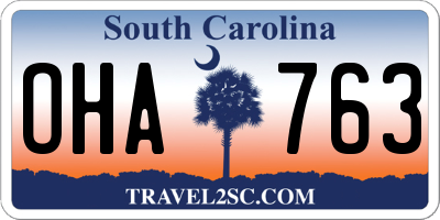 SC license plate OHA763