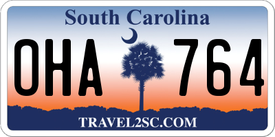 SC license plate OHA764