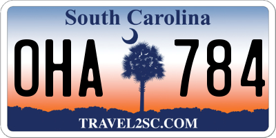 SC license plate OHA784