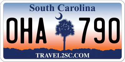 SC license plate OHA790