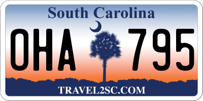 SC license plate OHA795