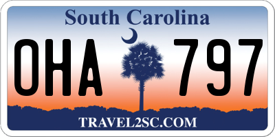 SC license plate OHA797