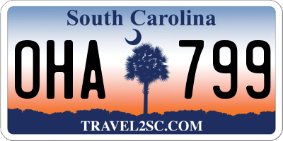 SC license plate OHA799