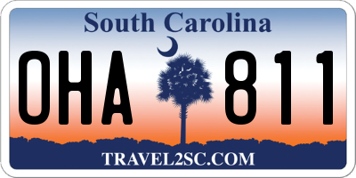 SC license plate OHA811