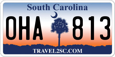 SC license plate OHA813