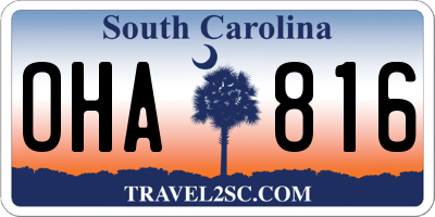 SC license plate OHA816
