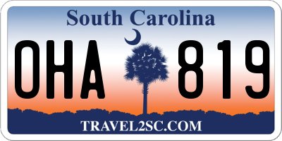 SC license plate OHA819