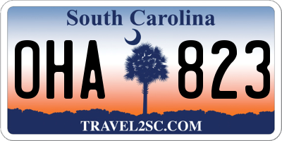 SC license plate OHA823