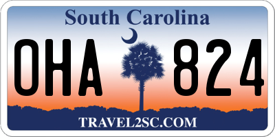 SC license plate OHA824