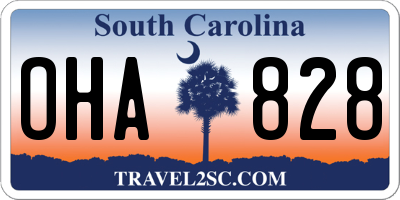 SC license plate OHA828