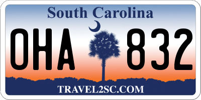 SC license plate OHA832