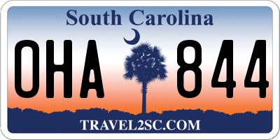 SC license plate OHA844
