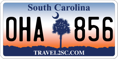 SC license plate OHA856